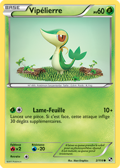 Carte Pokémon Commune Vipélierre 2/114 de la série Noir & Blanc