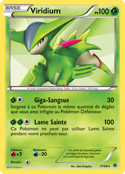 Carte Pokémon Viridium 17/98 de la série Pouvoirs Émergents en vente au meilleur prix