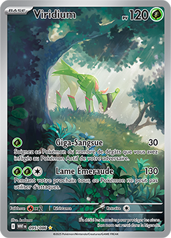 Carte Pokémon Illustration rare Viridium 95/86 de la série Flamme Blanche