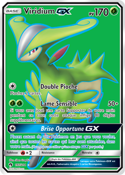 Carte Pokémon Pokémon Full Art Viridium GX 197/214 de la série Tonnerre Perdu