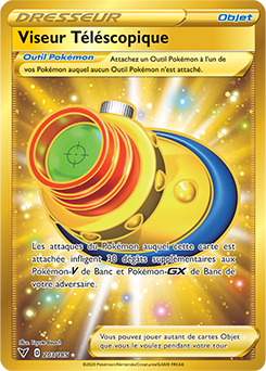Carte Pokémon Objet Gold EB Viseur Téléscopique 203/185 de la série Voltage Éclatant