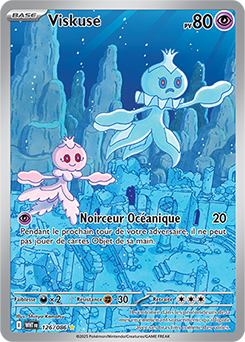 Carte Pokémon Illustration rare Viskuse 126/86 de la série Flamme Blanche