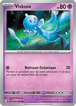 Carte Pokémon Communes Viskuse 44/86 de la série Flamme Blanche