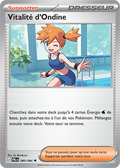 Carte Pokémon Peu commune Vitalité d'Ondine 80/84 de la série Nuit Noire
