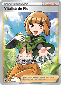 Carte Pokémon Dresseur Full Art Vitalité de Flo 184/189 de la série Astres Radieux