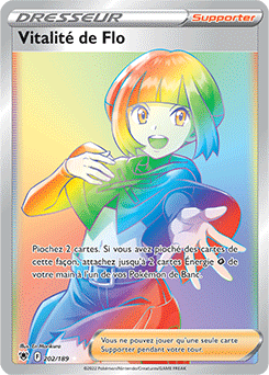 Carte Pokémon Rainbow Dresseur Vitalité de Flo 202/189 de la série Astres Radieux