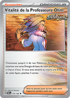Carte Pokémon Peu commune Vitalité de la Professeure Olim 170/182 de la série Faille Paradoxe