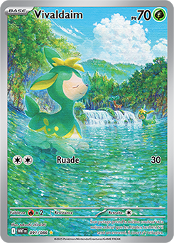Carte Pokémon Illustration rare Vivaldaim 91/86 de la série Flamme Blanche