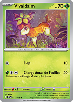 Carte Pokémon Vivaldaim 16/162 de la série Forces Temporelles en vente au meilleur prix