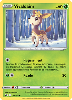 Carte Pokémon Vivaldaim 11/198 de la série Règne de Glace en vente au meilleur prix