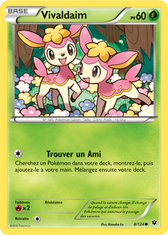 Carte Pokémon Vivaldaim 8/124 de la série Impact des Destins en vente au meilleur prix