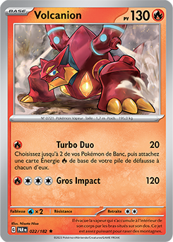 Carte Pokémon Volcanion 22/182 de la série Faille Paradoxe en vente au meilleur prix