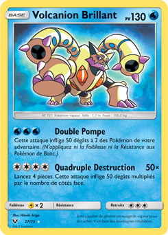 Carte Pokémon Volcanion Brillant 27/73 de la série Légendes Brillantes en vente au meilleur prix