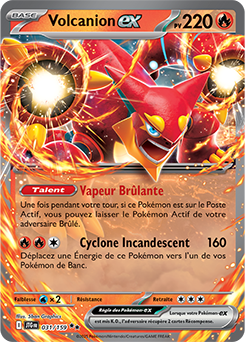 Carte Pokémon Double rare Volcanion ex 31/159 de la série Aventures Ensemble