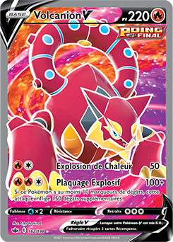 Carte Pokémon Volcanion V 162/198 de la série Règne de Glace en vente au meilleur prix