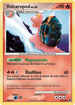 Carte Pokémon Peu commune Volcaropod 45/106 de la série Duels au Sommet