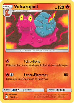 Carte Pokémon Volcaropod 27/236 de la série Éclipse Cosmique en vente au meilleur prix