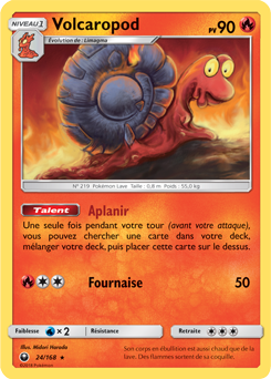 Carte Pokémon Volcaropod 24/168 de la série Tempête Céleste en vente au meilleur prix