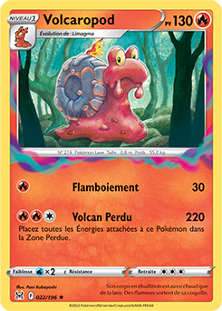 Carte Pokémon Volcaropod 022/196 de la série Origine Perdue en vente au meilleur prix