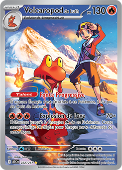 Carte Pokémon Volcaropod de Luth 222/217 de la série Héros Transcendants en vente au meilleur prix