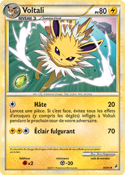 Carte Pokémon Voltali 45/95 de la série Appel des Légendes en vente au meilleur prix