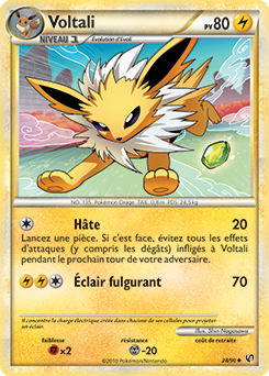 Carte Pokémon Voltali 28/90 de la série Indomptable en vente au meilleur prix