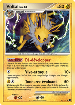 Carte Pokémon Voltali 26/111 de la série Rivaux Émergents en vente au meilleur prix