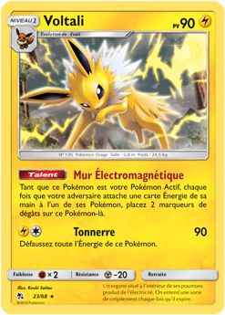 Carte Pokémon Voltali 23/68 de la série Destinées Occultes en vente au meilleur prix