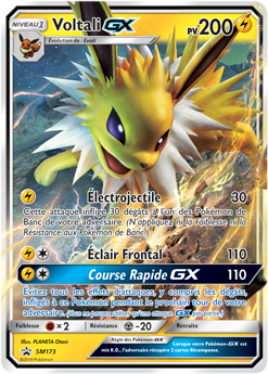 Carte Pokémon Promo Voltali GX SM173 de la série Promos Soleil et Lune