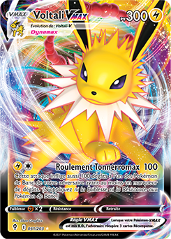 Carte Pokémon Voltali VMAX 51/203 de la série Évolution Céleste en vente au meilleur prix