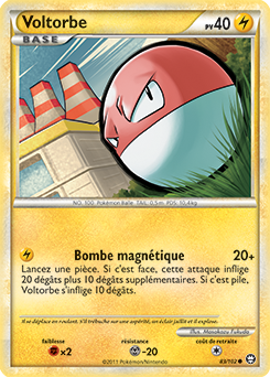 Carte Pokémon Commune Voltorbe 83/102 de la série Triomphe