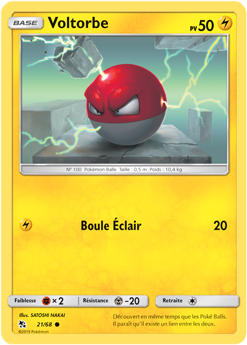 Carte Pokémon Voltorbe 21/68 de la série Destinées Occultes en vente au meilleur prix