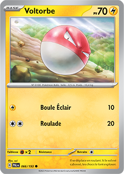 Carte Pokémon Voltorbe 066/193 de la série Évolutions à Paldea en vente au meilleur prix