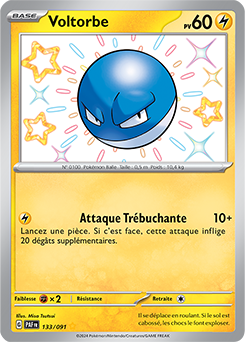 Carte Pokémon Voltorbe 133/91 de la série Destinées de Paldea en vente au meilleur prix