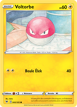 Carte Pokémon Voltorbe 045/185 de la série Voltage Éclatant en vente au meilleur prix