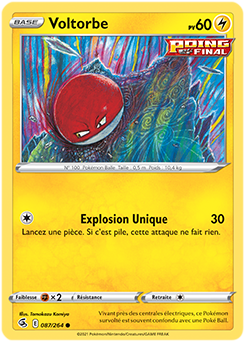 Carte Pokémon Communes Voltorbe 87/264 de la série Poing de Fusion