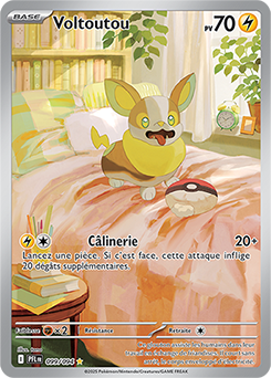 Carte Pokémon Illustration rare Voltoutou 99/94 de la série Flammes Fantasmagoriques