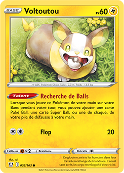 Carte Pokémon Voltoutou 52/163 de la série Styles de Combat en vente au meilleur prix