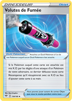 Carte Pokémon Volutes de Fumée 158/189 de la série Ténèbres Embrasées en vente au meilleur prix