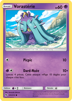 Carte Pokémon Commune Vorastérie 105/214 de la série Tonnerre Perdu