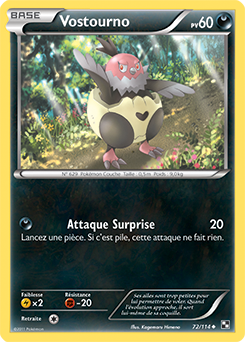 Carte Pokémon Vostourno 72/114 de la série Noir & Blanc en vente au meilleur prix