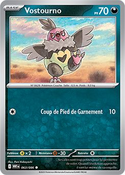 Carte Pokémon Communes Vostourno 63/86 de la série Flamme Blanche