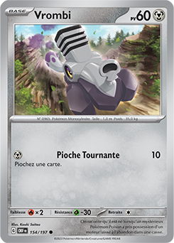 Carte Pokémon Vrombi 154/197 de la série Flammes Obsidiennes en vente au meilleur prix