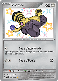 Carte Pokémon Vrombi 192/91 de la série Destinées de Paldea en vente au meilleur prix