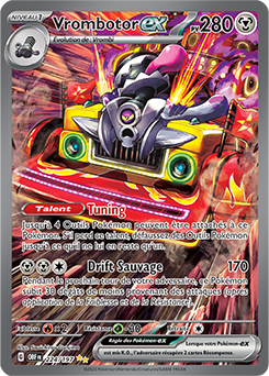 Carte Pokémon Illustration spéciale rare Vrombotor ex 224/197 de la série Flammes Obsidiennes