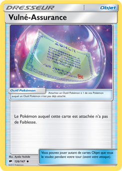 Carte Pokémon Peu commune Vulné-Assurance 126/147 de la série Ombres Ardentes