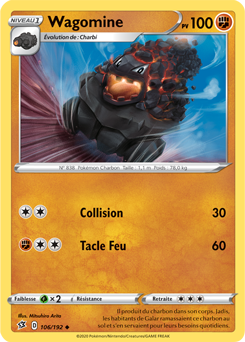 Carte Pokémon Wagomine 106/192 de la série Clash des Rebelles en vente au meilleur prix