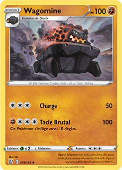 Carte Pokémon Wagomine 79/163 de la série Styles de Combat en vente au meilleur prix