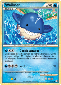 Carte Pokémon Peu commune Wailmer 52/102 de la série Triomphe