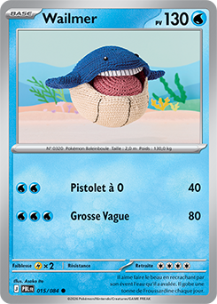 Carte Pokémon Wailmer 15/84 de la série Nuit Noire en vente au meilleur prix